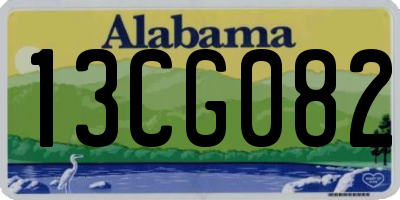 AL license plate 13CG082