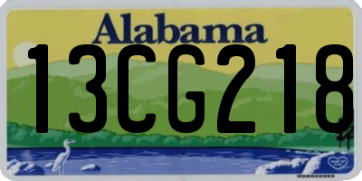 AL license plate 13CG218