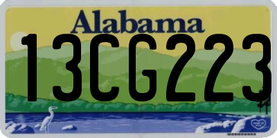 AL license plate 13CG223