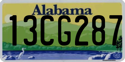 AL license plate 13CG287