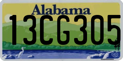 AL license plate 13CG305