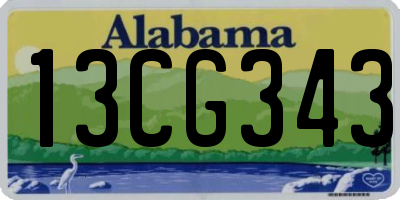 AL license plate 13CG343