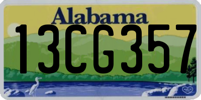 AL license plate 13CG357