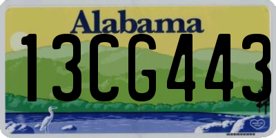 AL license plate 13CG443