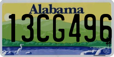 AL license plate 13CG496