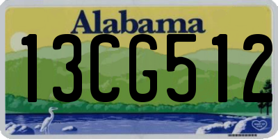 AL license plate 13CG512