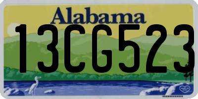 AL license plate 13CG523