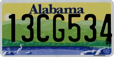 AL license plate 13CG534