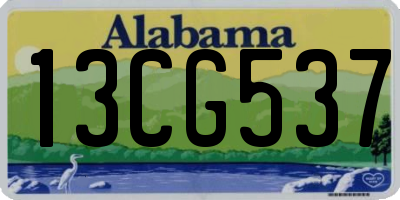 AL license plate 13CG537