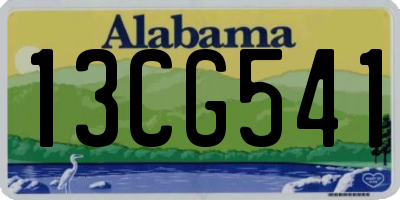 AL license plate 13CG541