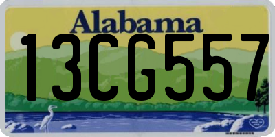 AL license plate 13CG557