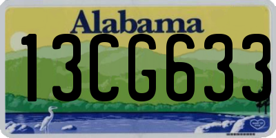 AL license plate 13CG633