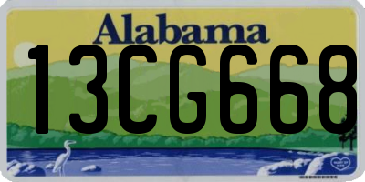 AL license plate 13CG668