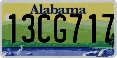 AL license plate 13CG717
