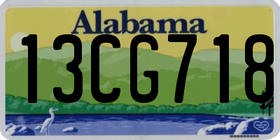AL license plate 13CG718
