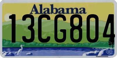 AL license plate 13CG804