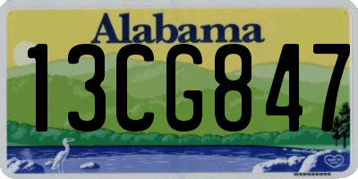 AL license plate 13CG847
