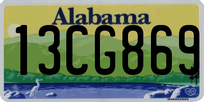 AL license plate 13CG869