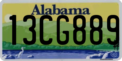 AL license plate 13CG889