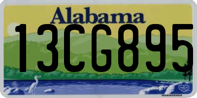AL license plate 13CG895