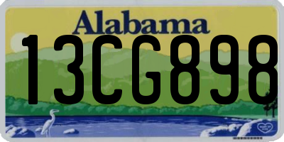 AL license plate 13CG898