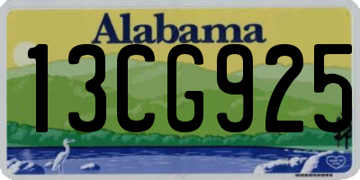 AL license plate 13CG925