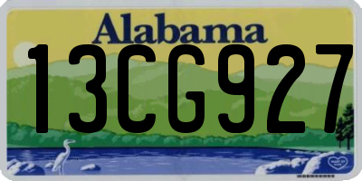 AL license plate 13CG927