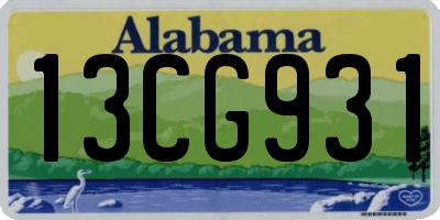 AL license plate 13CG931