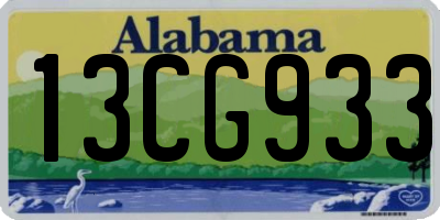 AL license plate 13CG933