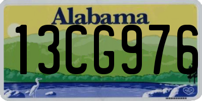 AL license plate 13CG976