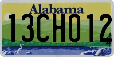 AL license plate 13CH012