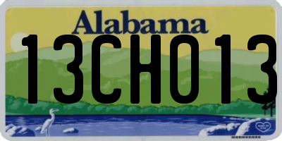 AL license plate 13CH013