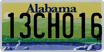 AL license plate 13CH016