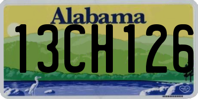 AL license plate 13CH126