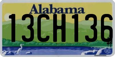 AL license plate 13CH136