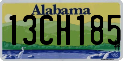 AL license plate 13CH185