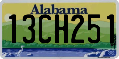 AL license plate 13CH251
