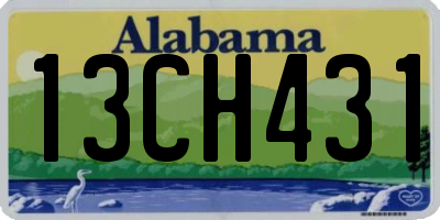 AL license plate 13CH431