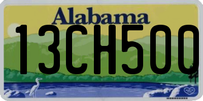 AL license plate 13CH500