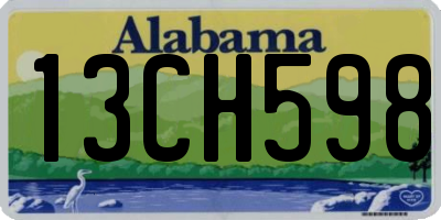 AL license plate 13CH598