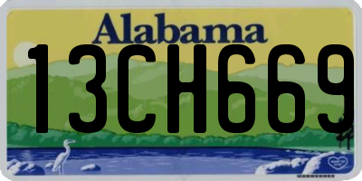 AL license plate 13CH669
