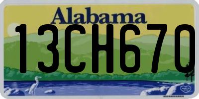 AL license plate 13CH670