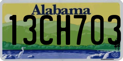 AL license plate 13CH703