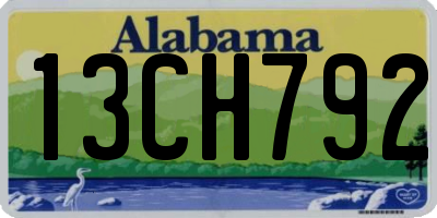 AL license plate 13CH792