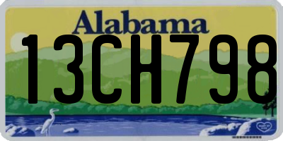 AL license plate 13CH798