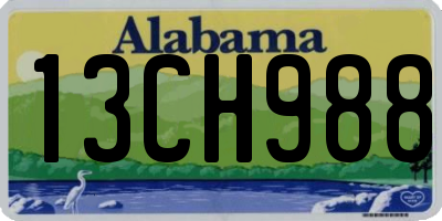 AL license plate 13CH988