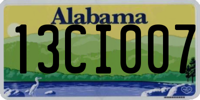 AL license plate 13CI007