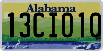 AL license plate 13CI010