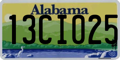 AL license plate 13CI025