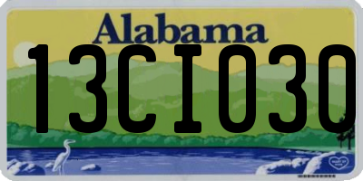 AL license plate 13CI030